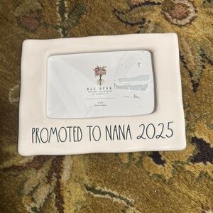 Rae Dunn White Photo Frame - Promoted to Nana 2025